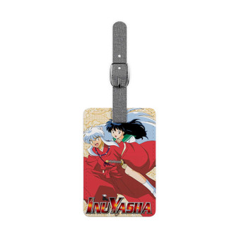 InuYasha Saffiano Polyester Rectangle White Luggage Tag