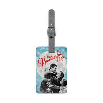 It s a Wonderful Life Movie Saffiano Polyester Rectangle White Luggage Tag