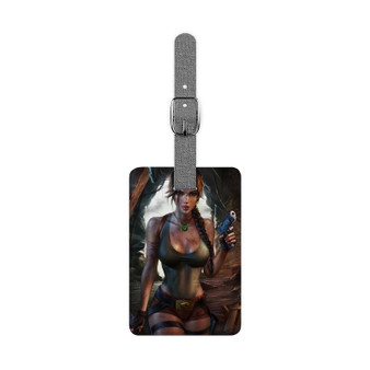 Lara Croft Tomb Raider Saffiano Polyester Rectangle White Luggage Tag