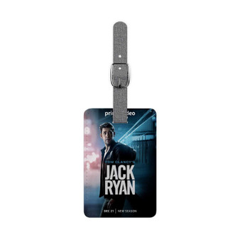 Tom Clancy s Jack Ryan Saffiano Polyester Rectangle White Luggage Tag