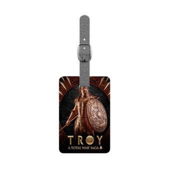 A Total War Saga TROY Saffiano Polyester Rectangle White Luggage Tag