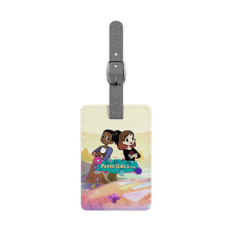 The Paper Girls Show Saffiano Polyester Rectangle White Luggage Tag