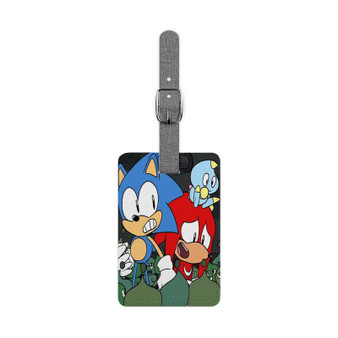 The Sonic and Knuckles Show Saffiano Polyester Rectangle White Luggage Tag
