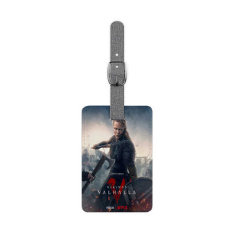 Vikings Valhalla Freydis Eriksdotter Saffiano Polyester Rectangle White Luggage Tag