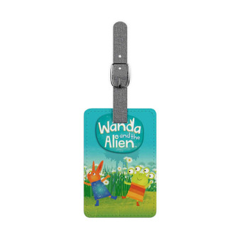 Wanda and the Alien Saffiano Polyester Rectangle White Luggage Tag