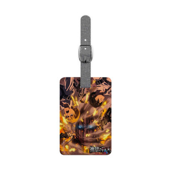 Attack on Titan Final Season Saffiano Polyester Rectangle White Luggage Tag