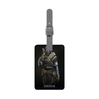 Brok God Of War Ragnarok Saffiano Polyester Rectangle White Luggage Tag