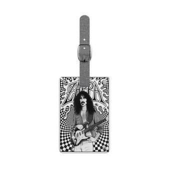 Frank Zappa Art Saffiano Polyester Rectangle White Luggage Tag