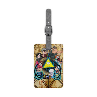 Gravity Falls Bill Cipher And Friends Saffiano Polyester Rectangle White Luggage Tag