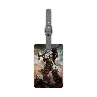 Grey Knights Warhammer 40 K Saffiano Polyester Rectangle White Luggage Tag
