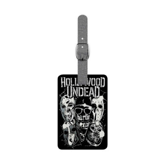 Hollywood Undead Art Saffiano Polyester Rectangle White Luggage Tag