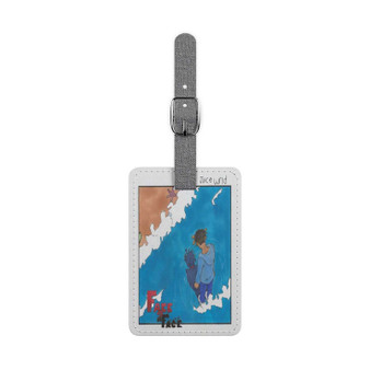 Juice WRLD Face 2 Face Saffiano Polyester Rectangle White Luggage Tag