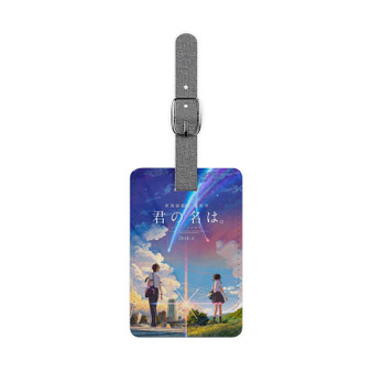 Kimi No Wa Your Name Saffiano Polyester Rectangle White Luggage Tag