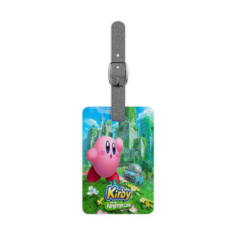 Kirby and the Forgotten Land Saffiano Polyester Rectangle White Luggage Tag