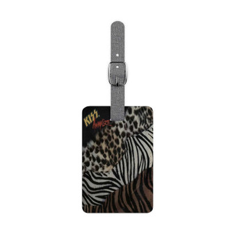 Kiss Animalize 1984 Saffiano Polyester Rectangle White Luggage Tag