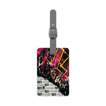 Kiss Kiss Unplugged 1996 Saffiano Polyester Rectangle White Luggage Tag