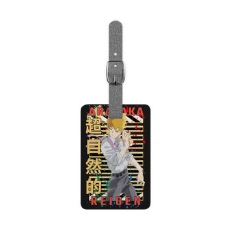 Arataka Reigen Mob Psycho Saffiano Polyester Rectangle White Luggage Tag