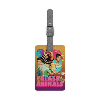 Glass Animals Saffiano Polyester Rectangle White Luggage Tag