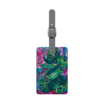 Glass Animals Tour Saffiano Polyester Rectangle White Luggage Tag