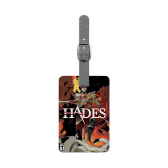 Hades Saffiano Polyester Rectangle White Luggage Tag