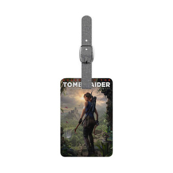 Shadow of the Tomb Raider Saffiano Polyester Rectangle White Luggage Tag
