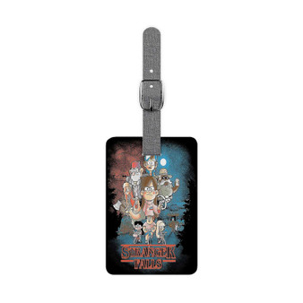 Stranger Falls Gravity Falls Saffiano Polyester Rectangle White Luggage Tag