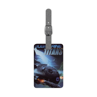 Submarine Titans Saffiano Polyester Rectangle White Luggage Tag