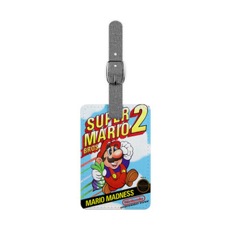 Super Mario Bros 2 Nintendo Saffiano Polyester Rectangle White Luggage Tag