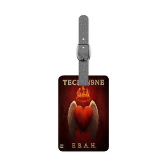 Tech N9 NE Ebah Saffiano Polyester Rectangle White Luggage Tag