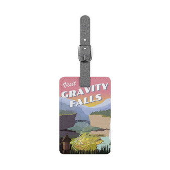 Visit Gravity Falls Saffiano Polyester Rectangle White Luggage Tag