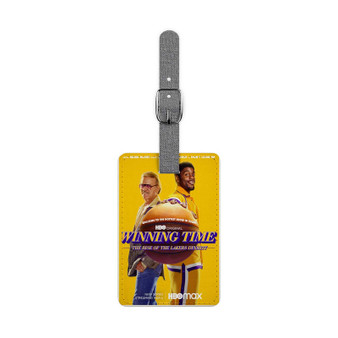 Winning Time The Rise of the Lakers Dynasty Saffiano Polyester Rectangle White Luggage Tag