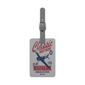 Classic P40 Warhawk Saffiano Polyester Rectangle White Luggage Tag