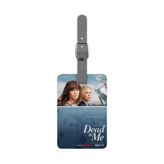 Dead to Me Saffiano Polyester Rectangle White Luggage Tag