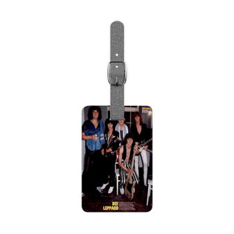 Def Leppard 1980 Saffiano Polyester Rectangle White Luggage Tag