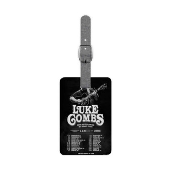 Luke Combs Tour Saffiano Polyester Rectangle White Luggage Tag