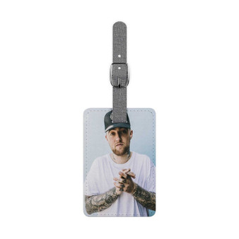 Mac Miller Music Saffiano Polyester Rectangle White Luggage Tag