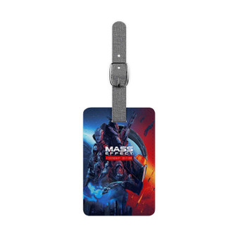 Mass Effect Legendary Edition Game Saffiano Polyester Rectangle White Luggage Tag