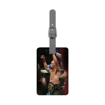 Max Holloway Saffiano Polyester Rectangle White Luggage Tag