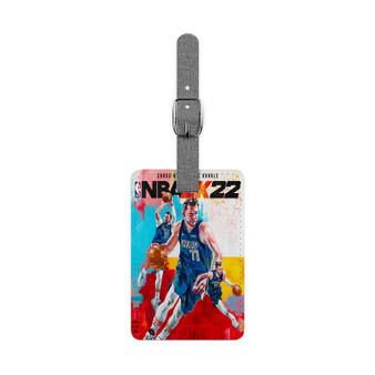 NBA 2k22 Saffiano Polyester Rectangle White Luggage Tag