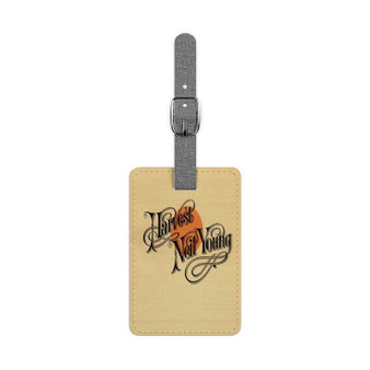 Neil Young Harvest Saffiano Polyester Rectangle White Luggage Tag