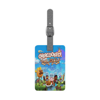 Overcooked All You Can Eat Saffiano Polyester Rectangle White Luggage Tag