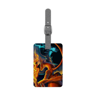 Pokemon Charizard Saffiano Polyester Rectangle White Luggage Tag