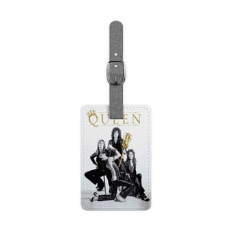 Queen Poster Saffiano Polyester Rectangle White Luggage Tag