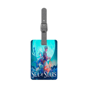 Sea of Stars Saffiano Polyester Rectangle White Luggage Tag