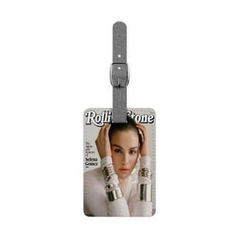 Selena Gomez Rolling Stone Saffiano Polyester Rectangle White Luggage Tag