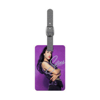 Selena Quintanilla Saffiano Polyester Rectangle White Luggage Tag