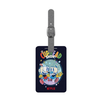 The Cuphead Show 2022 Saffiano Polyester Rectangle White Luggage Tag