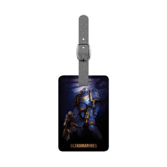 Warhammer 40 K Ultramarines Saffiano Polyester Rectangle White Luggage Tag
