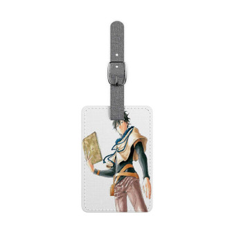 Yuno Black Clover Sword of The Wizard King Saffiano Polyester Rectangle White Luggage Tag