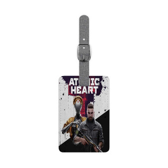 Atomic Heart Saffiano Polyester Rectangle White Luggage Tag Label